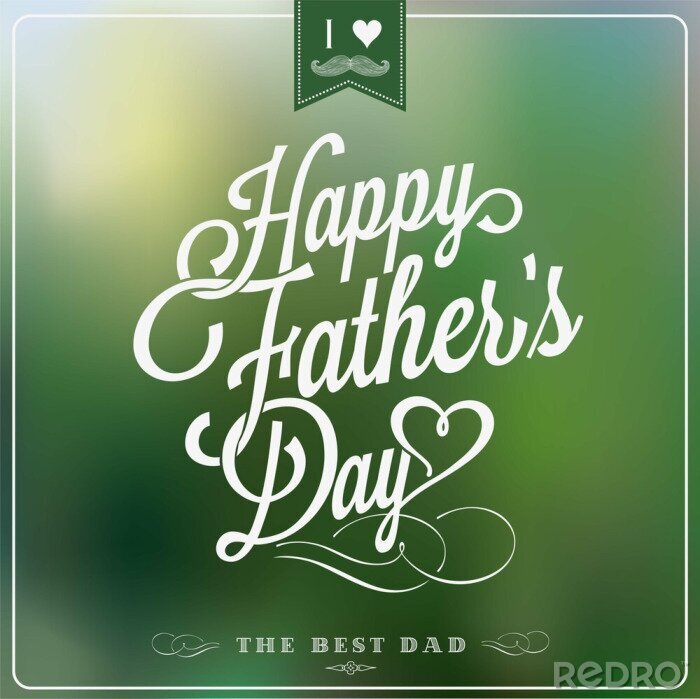 Canvas Typografische vaderdagkaart