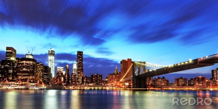 Canvas Uitzicht op de architectuur van New York en de stad