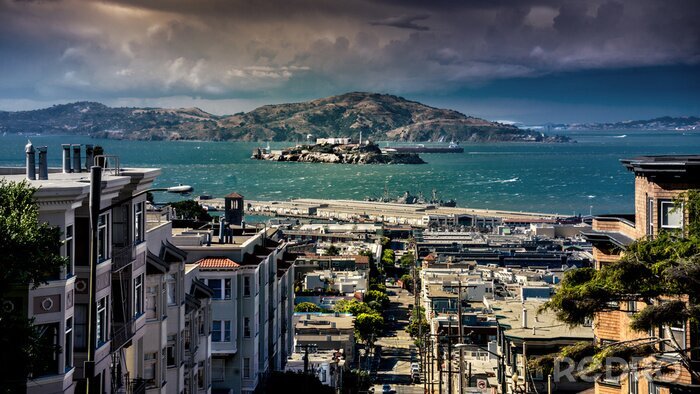 Canvas Uitzicht op de baai van San Francisco