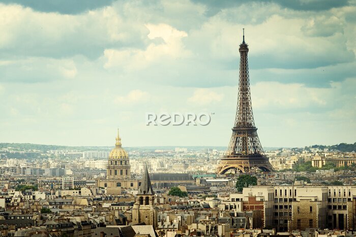 Canvas Uitzicht op de Eiffeltoren
