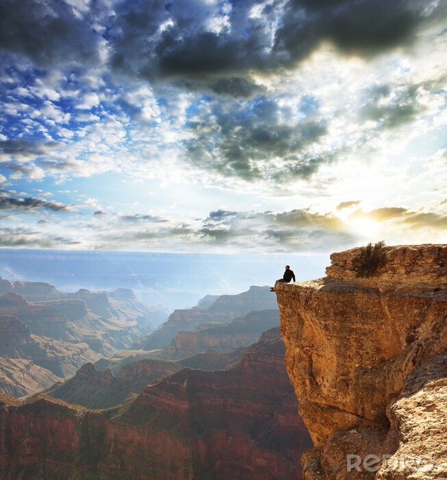 Canvas Uitzicht op de Grand Canyon van bovenaf