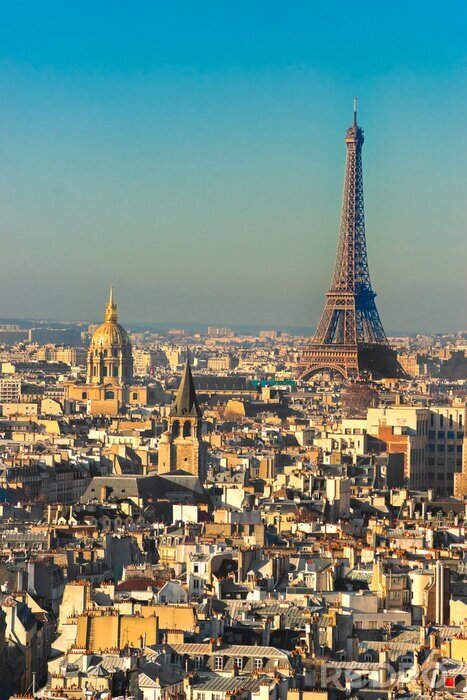 Canvas Uitzicht op Tour Eiffel, Parijs, Frankrijk.