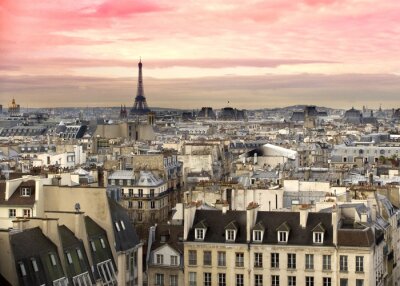 Canvas Uitzicht Parijs Eiffeltoren