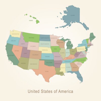 Canvas USA administratieve kaart