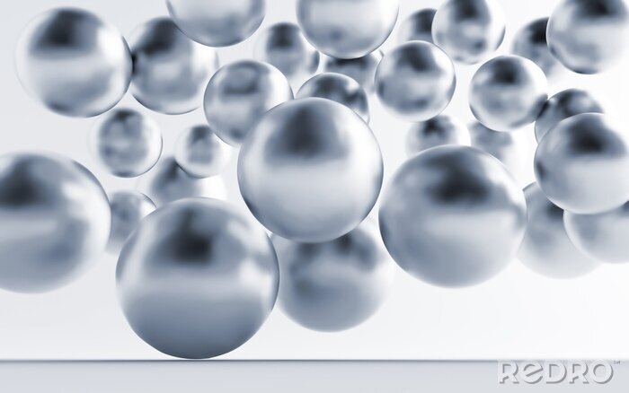 Canvas Vallende metalen ballen