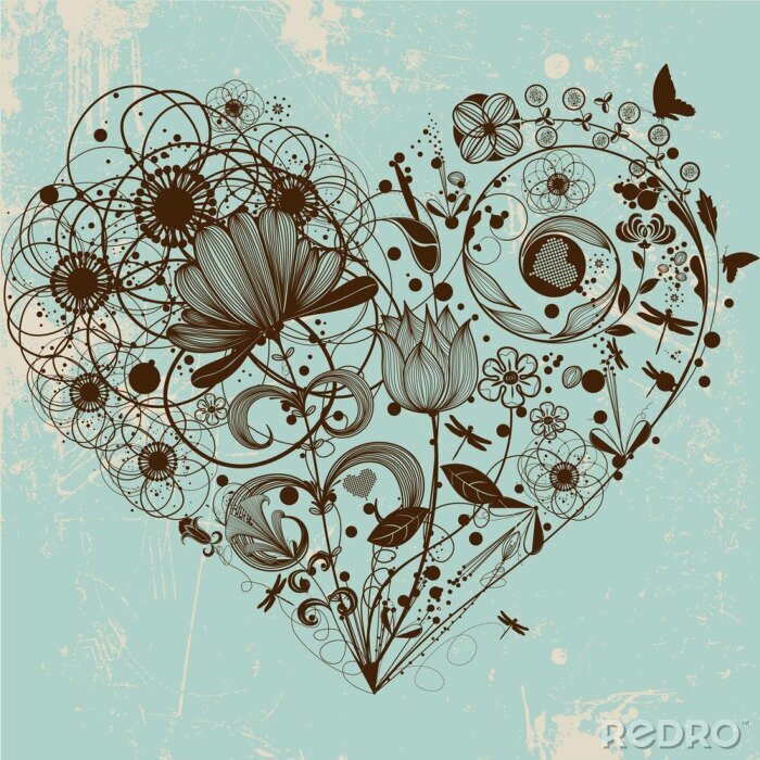 Canvas vector bloem achtergrond