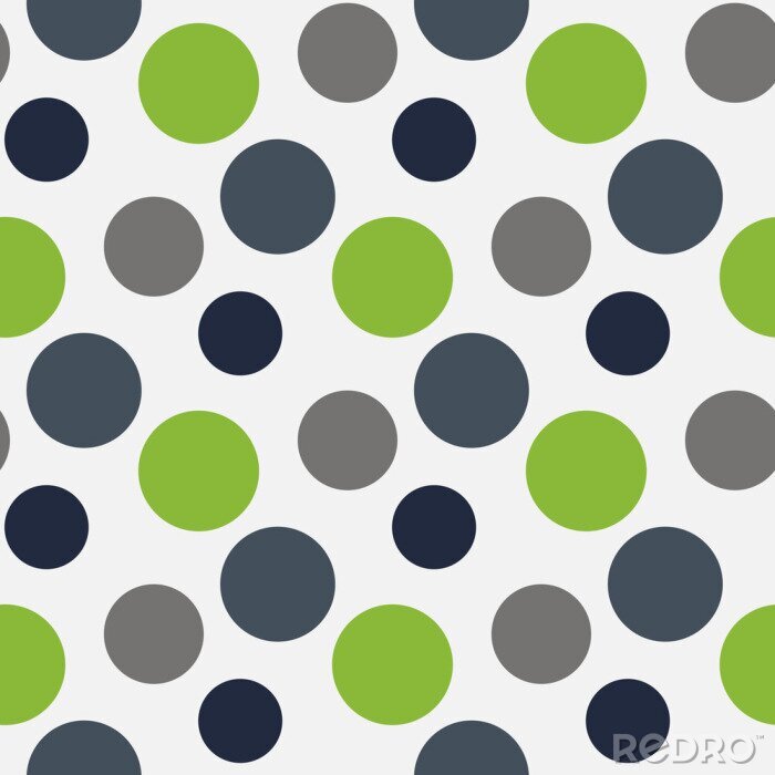 Canvas Vector patroon met groene, grijze stippen