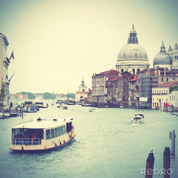 Canvas Venetiaanse water tram