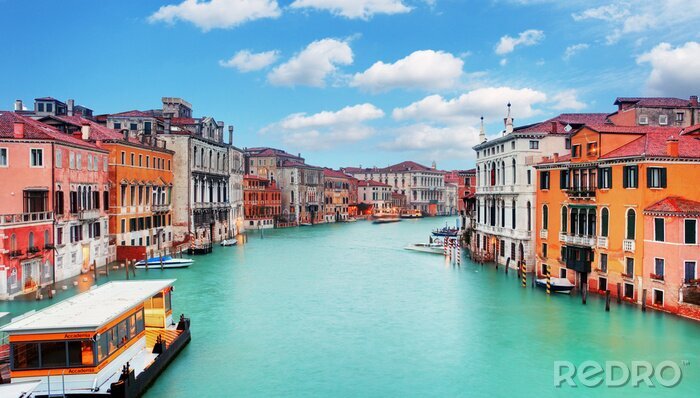 Canvas Venetië 3D met turkoois water