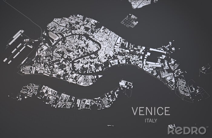 Canvas Venetië en de indeling van de stad