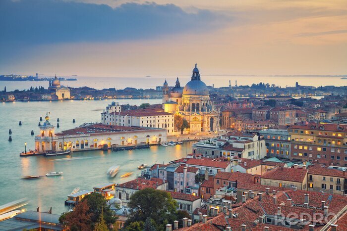 Canvas Venetië landschap van bovenaf