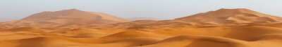 Canvas Verbazend panoramalandschap dat de woestijn van Erg Chebbi sanddunes toont in de Westelijke Sahara Desert of Morocco