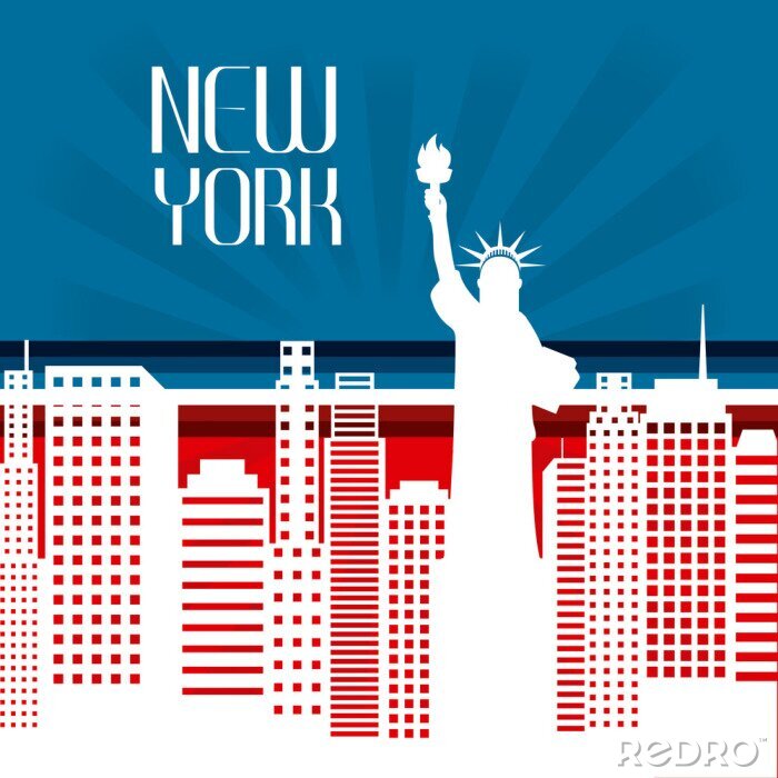 Canvas Verenigde Staten en New York ontwerp