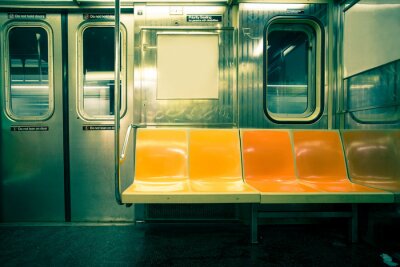 Canvas Vintage getinte afbeelding van New York City metro auto