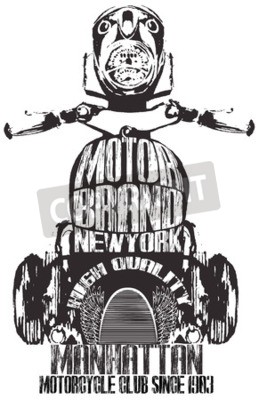 Canvas Vintage Motorfiets Graphic Design