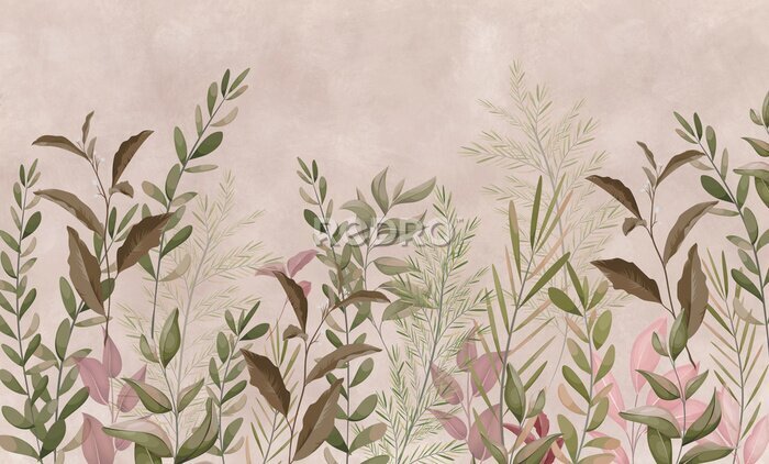 Canvas Vintage plantenillustratie
