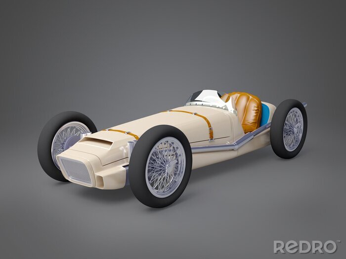 Canvas vintage racewagen