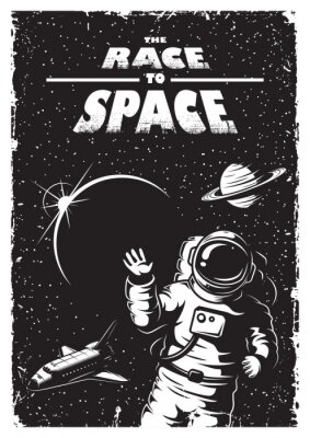 Vintage ruimte poster