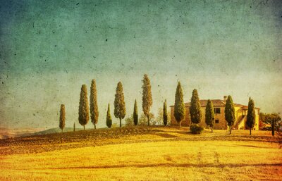 vintage Toscaanse landschap
