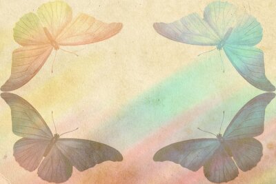 Canvas vintage vlinders
