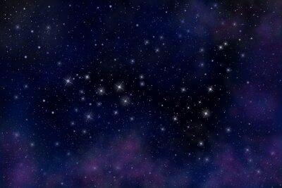 Canvas Violette sterrenhemel