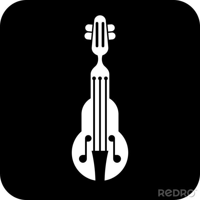 Canvas Viool vector icon