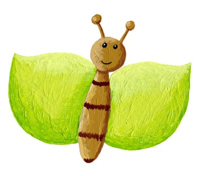 Vlinder met groene vleugels