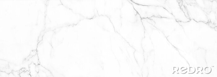 Canvas Vloeiend wit marmer met zwart