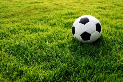 Canvas voetbal op een grasveld