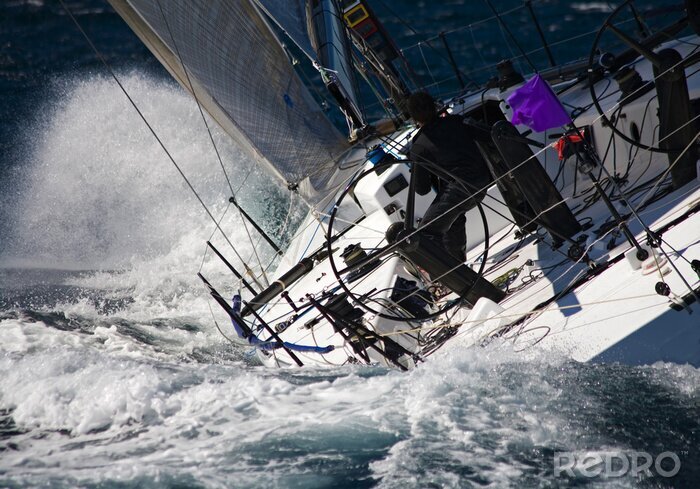 Canvas voilier en mer