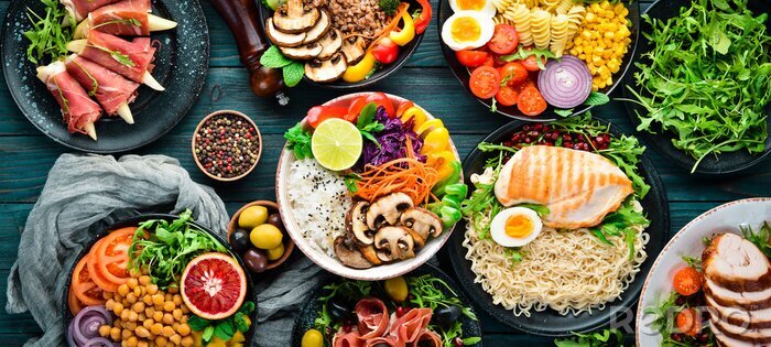 Canvas Voorbeelden van gezonde gerechten