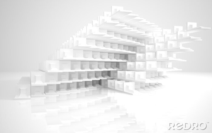 Canvas Vreemde architectuur in 3D