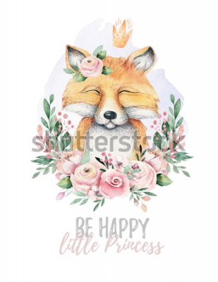 Canvas Vriendelijke vos