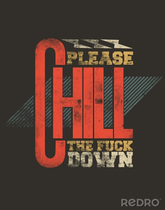 Canvas Vulgaire inscriptie in retrostijl