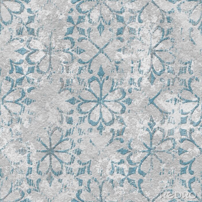 Canvas Wall stencil plaster seamless texture, pattern on grunge background, 3d illustration