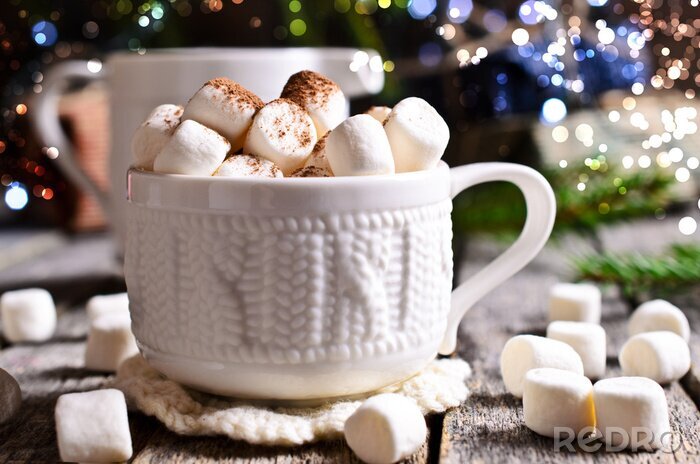 Canvas Warme drank met marshmallows