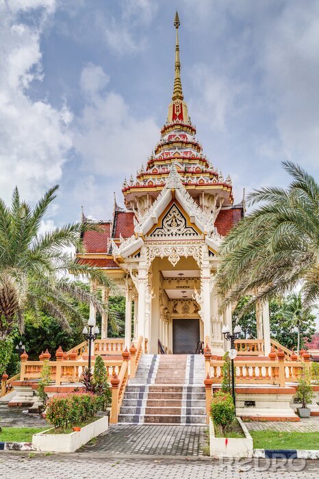 Canvas Wat Chalong of Wat Chaiyathararam, Chalong, Phuket, Thailand