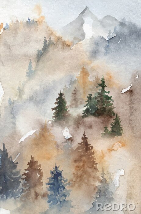 Canvas Watercolor abstract texture Hand drawn backgriund