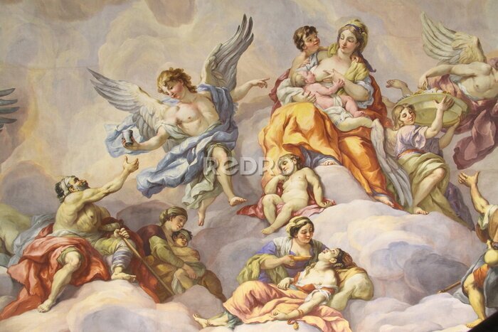 Canvas Weense barokke fresco