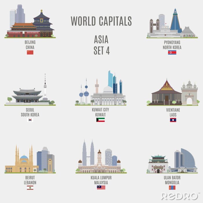 Canvas wereld hoofdsteden