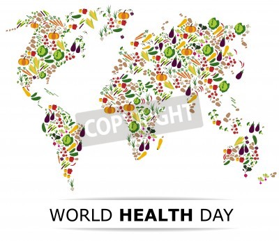 Wereldkaart van groente