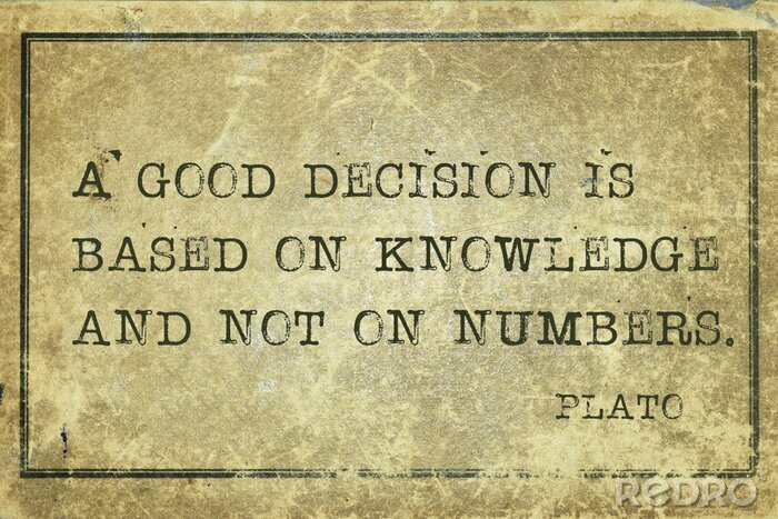 Canvas Wijsheid over goede beslissingen