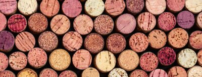 Canvas Wine corks Pattern. Various wooden wine corks  as a Background. Food and drink concept .