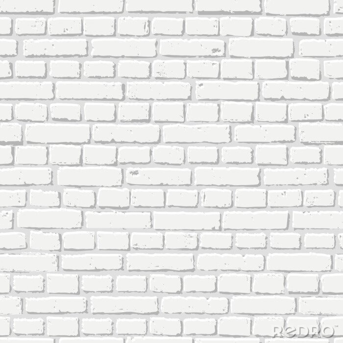 Canvas Witte baksteen als abstracte architectuur