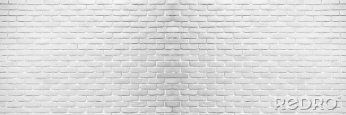 Canvas Witte bakstenen gevel