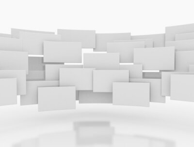 Witte dozen op een witte achtergrond