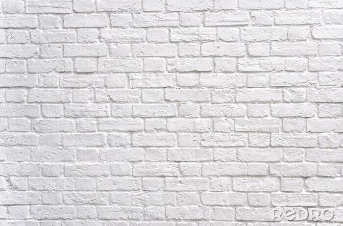 Canvas Witte gemetselde muur