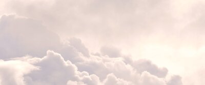 Fotobehang Witte vederlichte wolken