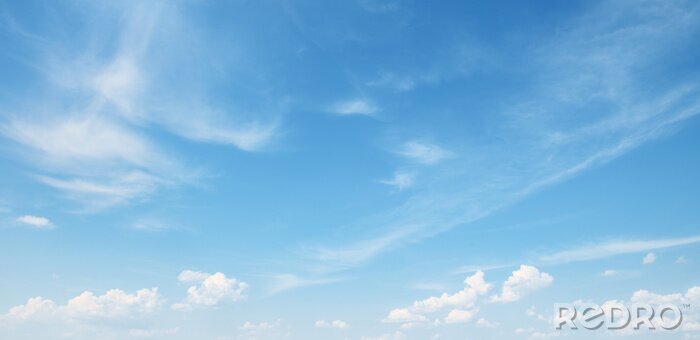 Canvas witte wolk op de blauwe hemel