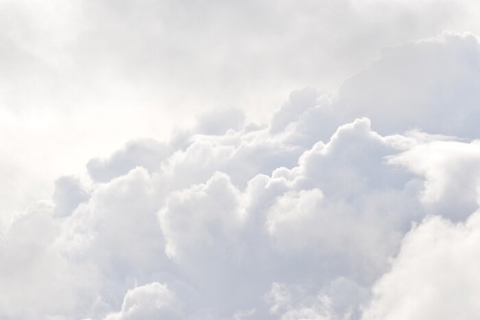 Canvas Witte wolken in de heldere lucht
